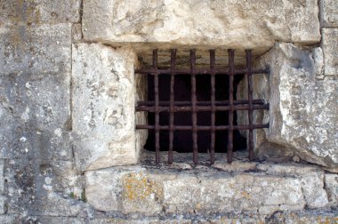 Saronikos frourio, şehir Korfu çubuklu penceresinde