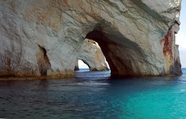 Blå grottorna, ön zakynthos — Stockfoto