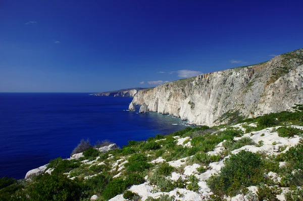 Cliff s kameny, ostrov zakynthos — Stock fotografie
