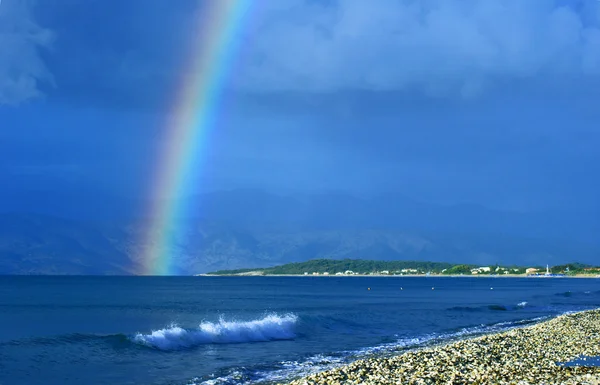 Arco iris en la isla griega de Corfú —  Fotos de Stock