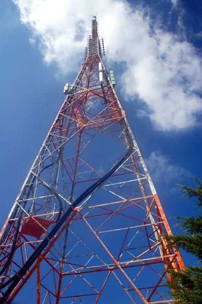 Antenna on top of Pantokrator, Corfu island — Stock Photo, Image