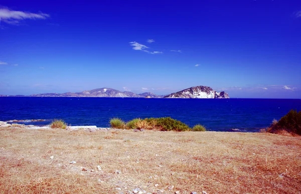 Zeekust van het Griekse eiland zakynthos — Stockfoto