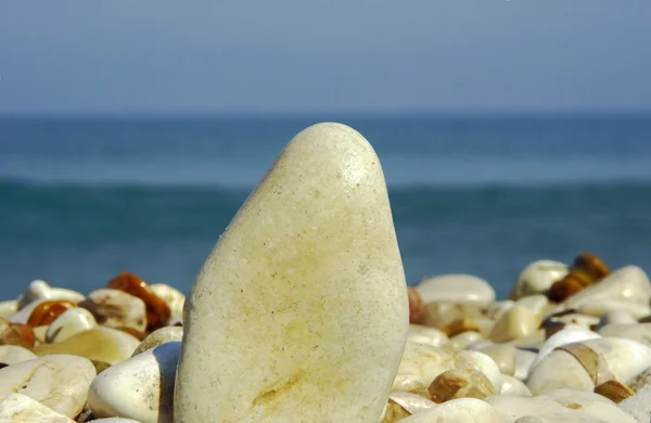 Stone on the Greek island of Corfu beach — Stock Photo, Image