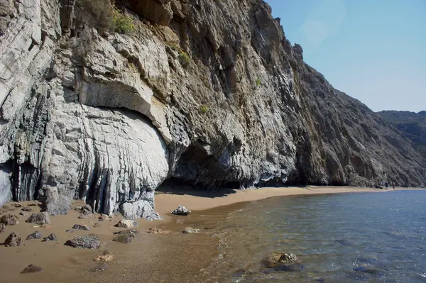 Klifowego wybrzeża wyspy Zakynthos — Zdjęcie stockowe