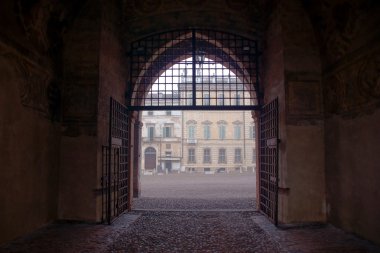Gateway in Palazzo Ducale at winter, Mantua clipart