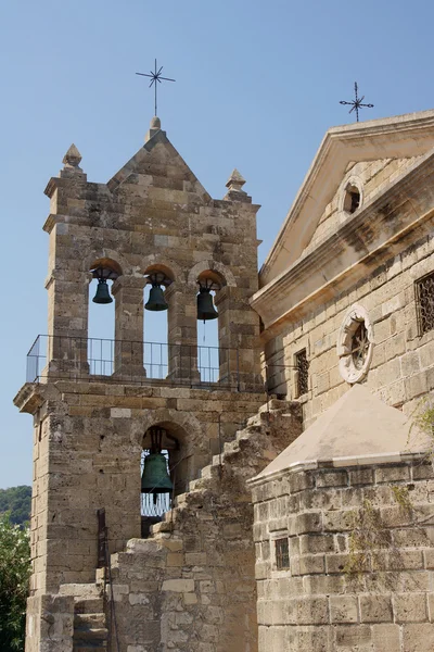 Byzantine church bell tower in Zakynthos — Stock Photo, Image