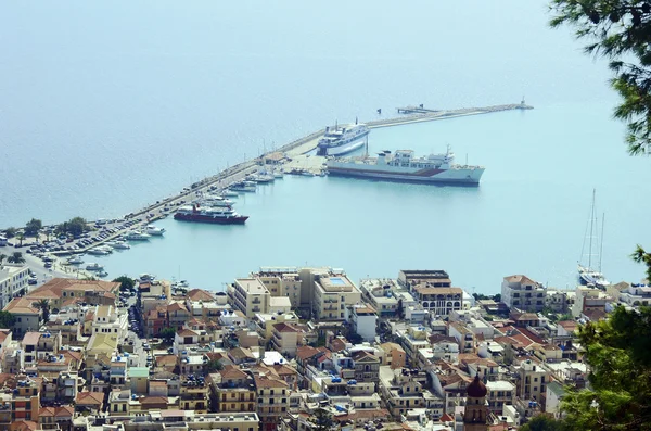 Zakynthos stad, Zakynthos eiland bekijken — Stockfoto