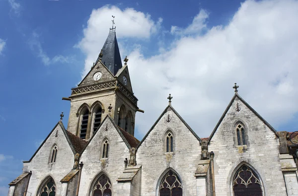 Eglise paroissiale médiévale en Champagne — Photo