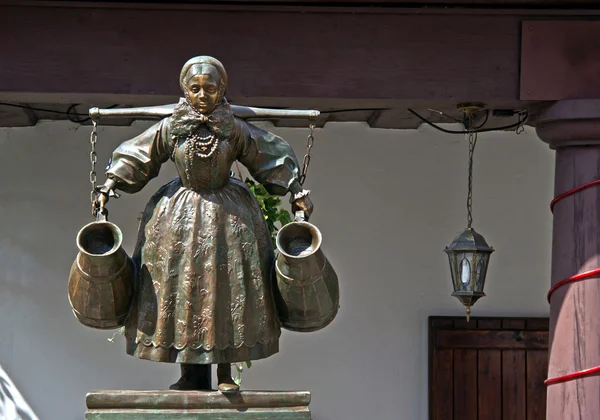 "Bamberka"- sculptuur in oude markt — Stockfoto