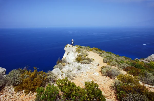 Tourist über Bucht — Stockfoto