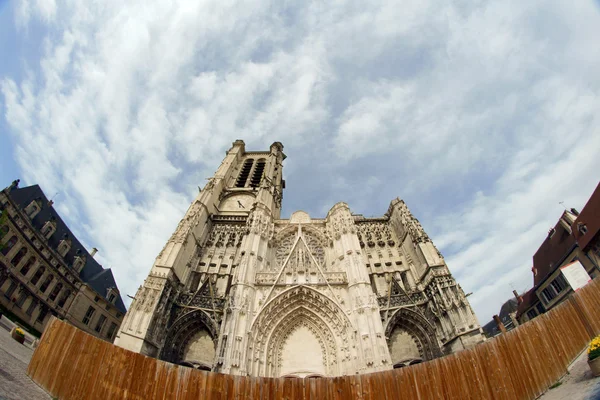 Frente da Catedral Troyes — Fotografia de Stock