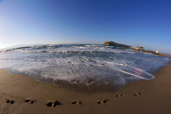 Huellas en la playa — Foto de Stock