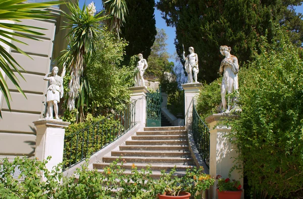 Garden of the palace Achilleon — Stock Photo, Image