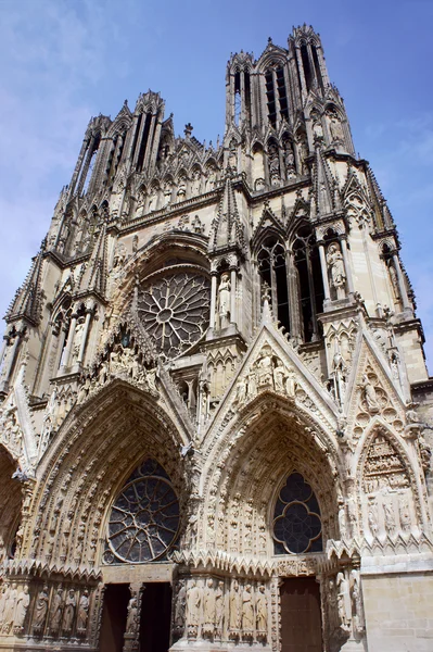 Katedrála notre-dame v Remeši — Stock fotografie