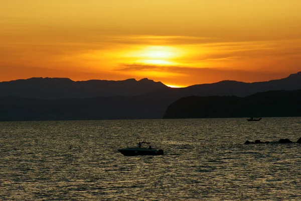 Sunset on the island of Crete — Stock Photo, Image