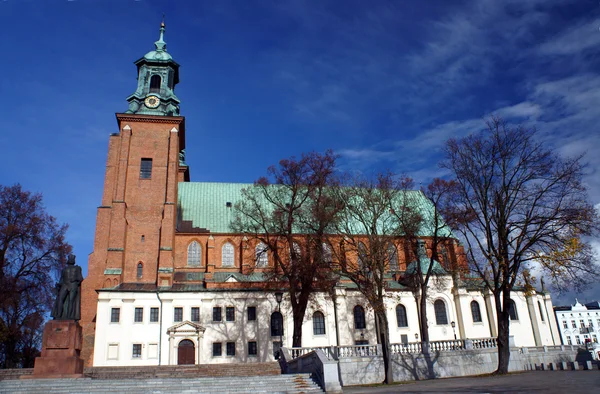 Heykel ve katedral kilise — Stok fotoğraf