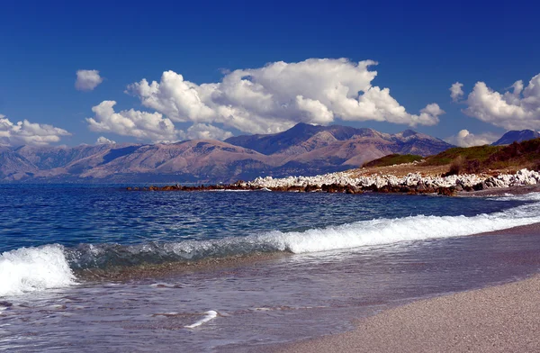 Kust van het eiland van corfu — Stockfoto