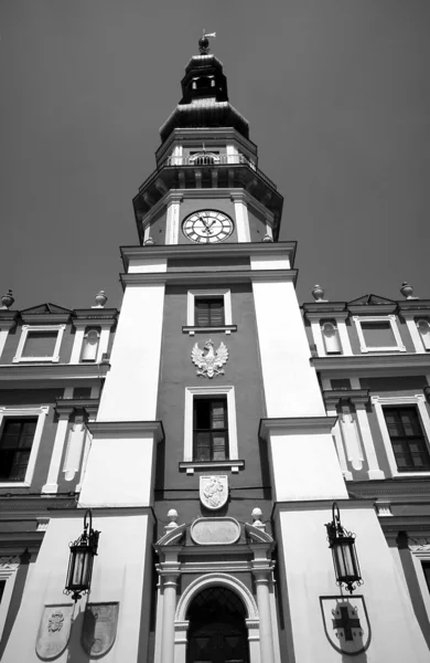City hall met toren in zamosc — Stockfoto