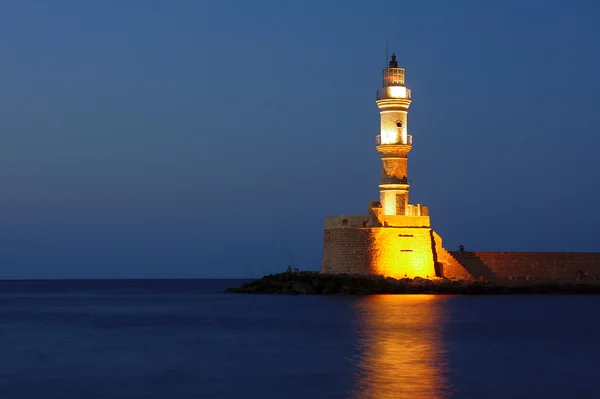 Lighthouse in the old port — Stock Photo, Image