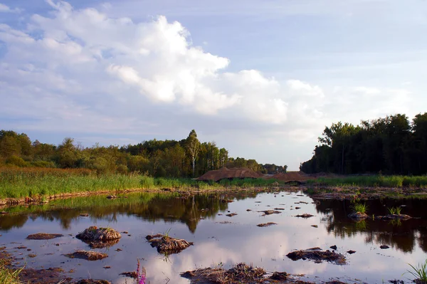 Bagna i drogowe budowlane — Zdjęcie stockowe