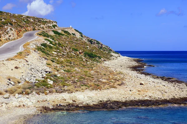 Dağlık sahil yolu — Stok fotoğraf