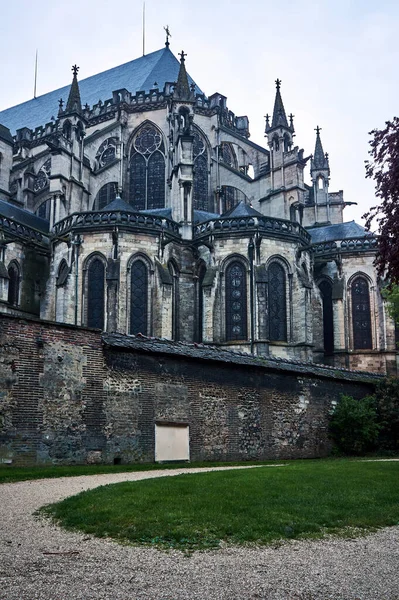 Gotische Saint Jean Pierre Saint Paul Kathedraal Troyes Nachts Frankrijk — Stockfoto