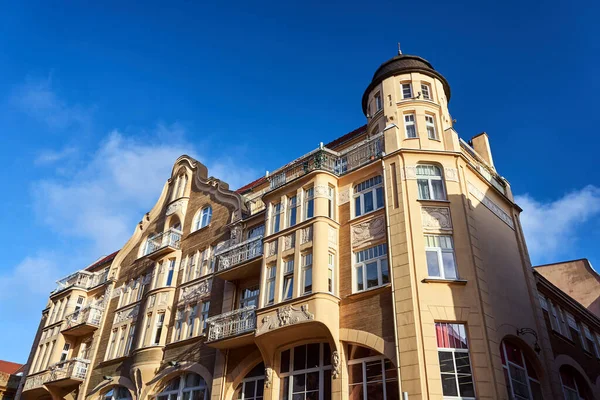 Fachada Casa Arrendamento Histórico Cidade Poznan Polônia — Fotografia de Stock