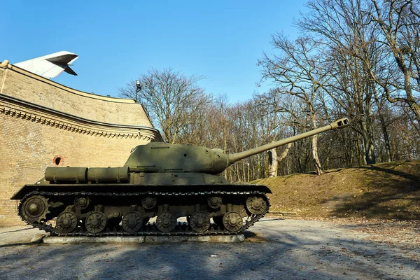 Historiska Sovjetiska Stridsvagnar Från Andra Världskriget Staden Poznan — Stockfoto