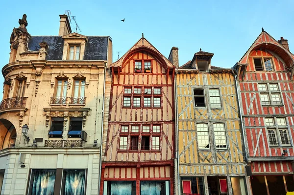 Historické Činžovní Domy Starém Městě Troyes Francie — Stock fotografie