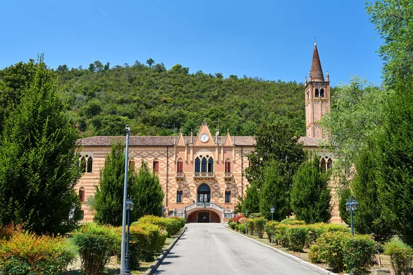 Fasáda Historického Domu Pohostinství Náboženské San Marco Abano Terme Itálie — Stock fotografie