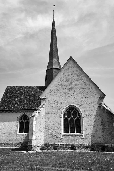 Средневековая Готическая Церковь Шарле Франция Монохромная — стоковое фото