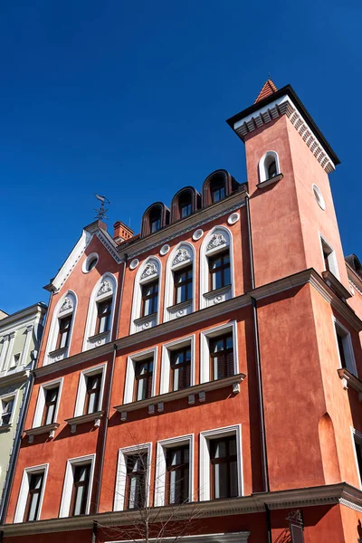Facade Historic Tenement House City Poznan Poland — Stock Photo, Image