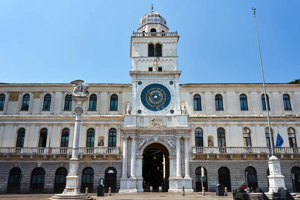 Talya Nın Padua Kentindeki Plazza Dei Signori Tarihi Saat Kulesi — Stok fotoğraf