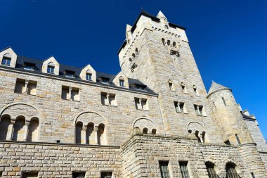 Stone historic Imperial castle with towers in Poznan