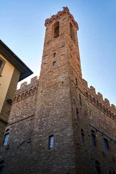 Middeleeuwse Stenen Kasteel Een Toren Stad Florence Italië — Stockfoto