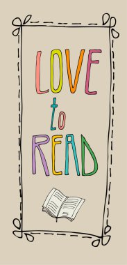 retro renkli harfler ile arka seviyorum okumak için