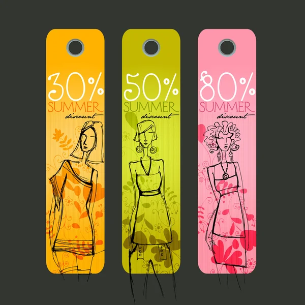 vektör kümesi ile moda kızlar zarif yeni kartvizit