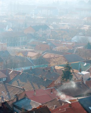 inşa alanında gösterilen çatı arasında kentsel sahne