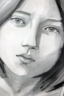 resimde güzel çocuğun