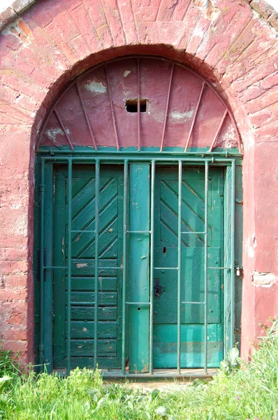 Detail krásné rustikální dveře — Stock fotografie