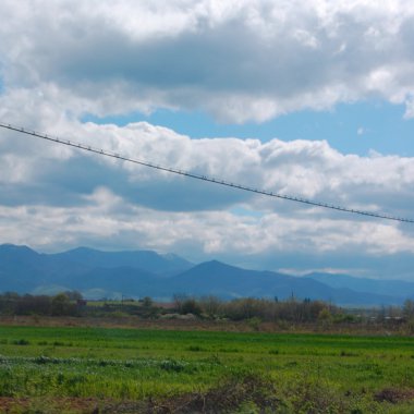 dağlar ile kırsal manzara