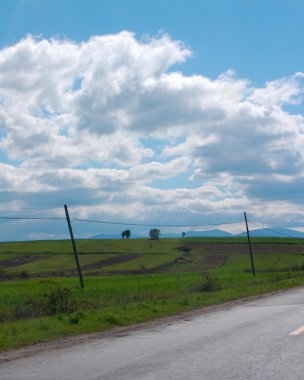 dağlar ile kırsal manzara