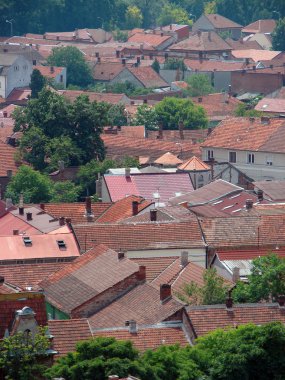 inşa alanında gösterilen çatı arasında kentsel sahne