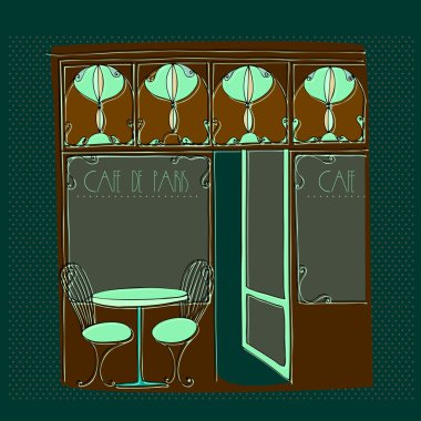 Resimli şirin sokak Cafe