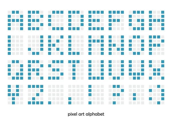 piksel sanat alfabe font