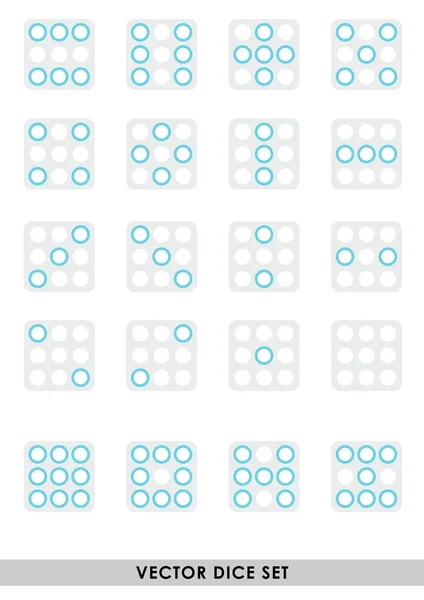 Juego de dados vectoriales — Vector de stock