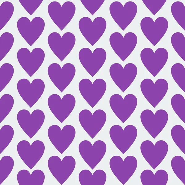 Purple flat seamless heart pattern design — Stock Vector