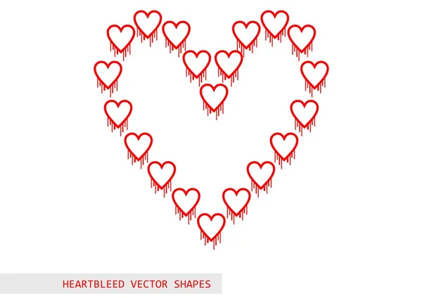 Heartbleed openssl bug vector forma — Archivo Imágenes Vectoriales