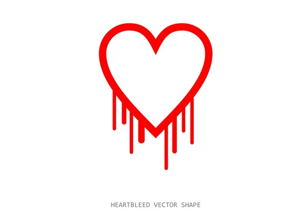 Kształt wektorowy błąd openssl heartbleed czyste — Wektor stockowy