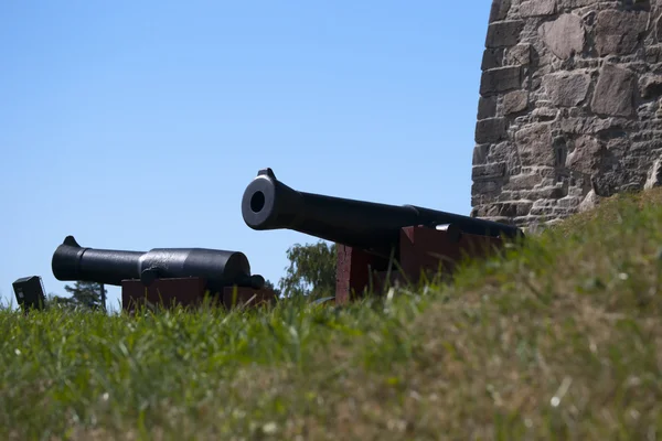 Canhões em Fredriksten Fort — Fotografia de Stock